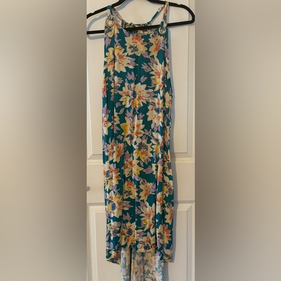 Ava & Viv Floral & Teal Asymmetrical High-Low Sundress, Sz 1X, NEVER WORN - Picture 1 of 5